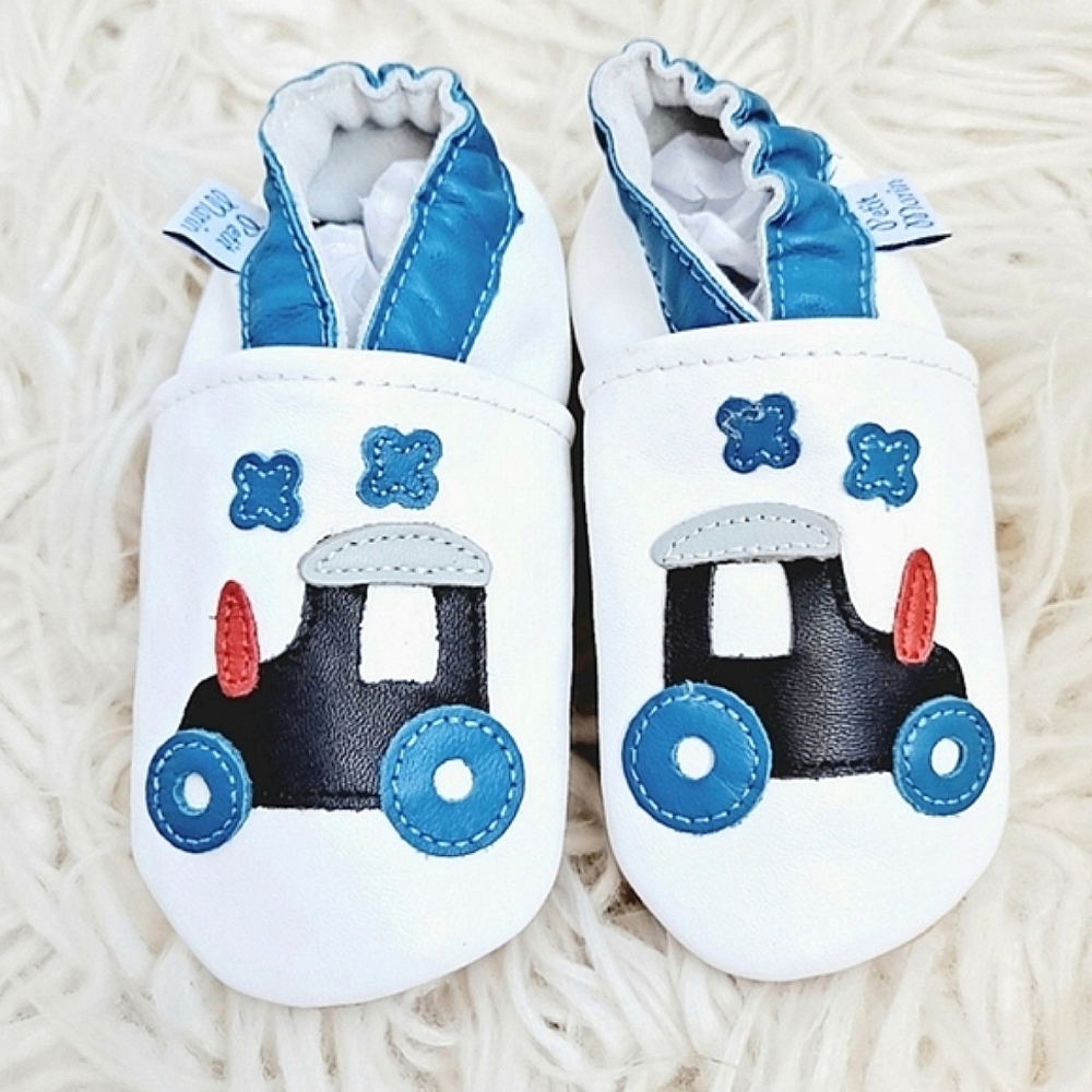 Petit Marin ChooChoo Leather Walkers - Baby Size 4/5 - Picture 3 of 7
